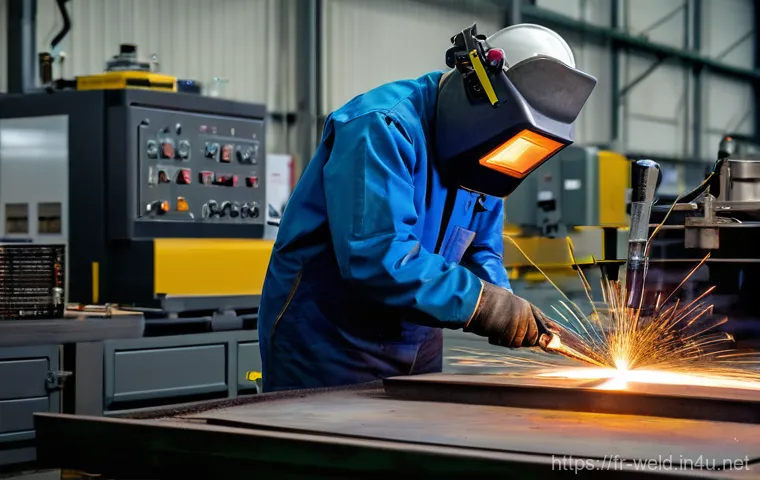 용접사로서 창의적 문제 해결 사례 - **Prompt:** A resourceful welder in a well-organized yet lived-in workshop, in the act of cleverly m... 용접사로서 창의적 문제 해결 사례 - **Prompt:** A resourceful welder in a well-organized yet lived-in workshop, in the act of cleverly m...