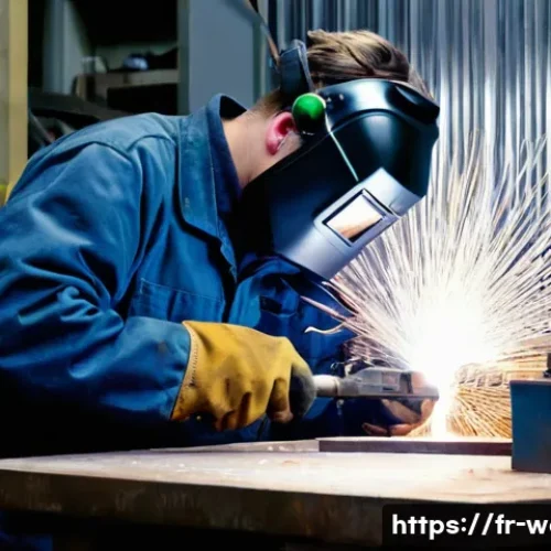 Home 33 용접 작업과 생산성 향상 전략 - **Prompt 1: Meticulous Welding Preparation**
A focused, medium shot of a male or female welder, ...