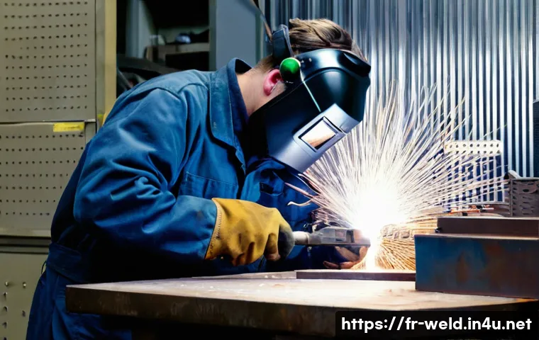 용접 작업과 생산성 향상 전략 - **Prompt 1: Meticulous Welding Preparation**
A focused, medium shot of a male or female welder, ...