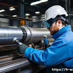 용접사 인터뷰 준비 방법 - **Prompt:** A skilled, modern welder, either male or female, meticulously inspecting a complex, high...